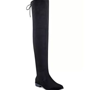 Marc Fisher Black Suede Over The Knee Boots